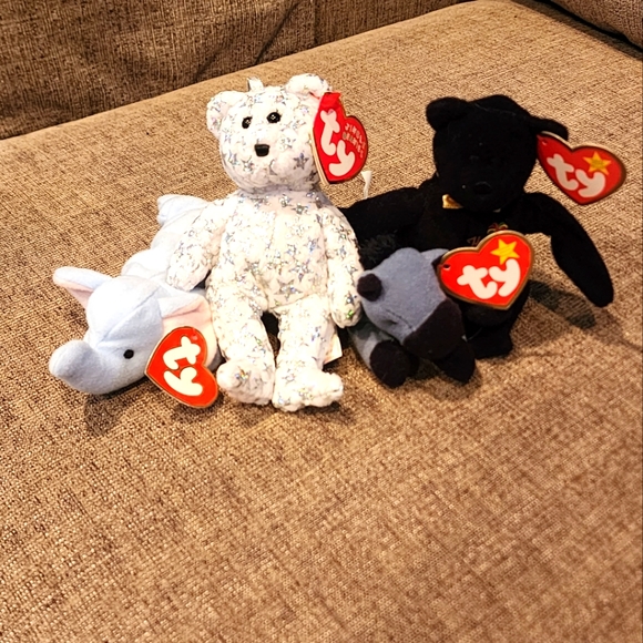 TY Teenie Beanie Lot Of 4 With Tags - Picture 1 of 17